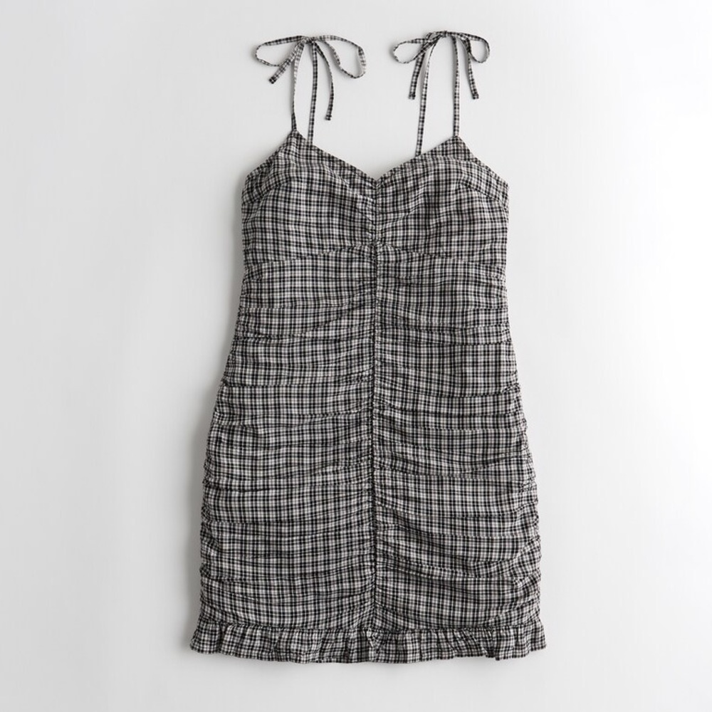 Hollister ruched tie mini dress